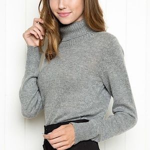 Brandy Melville Gray Cowl Neck Turtleneck Sweater